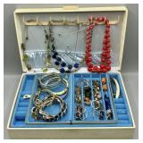 Large Jewelry Box w/Contents - SEE DESC