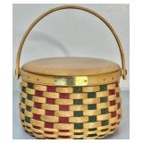 Longaberger Caroling Basket with Wood Lid
