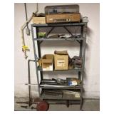 Metal shelving and contents