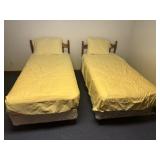 Pair of matching twin beds