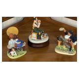 Norman Rockwell figurines & musical stand