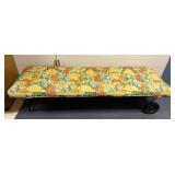 Metal framed rolling outdoor lounge chair