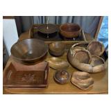 Lot of misc wooden bowls