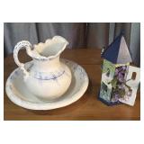 Wash Stand Bowl/Pitcher & Decor