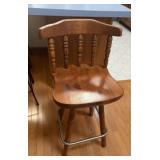 Wooden Swivel Stool