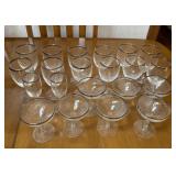 23 Clear Glasses "Regent" pattern