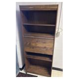 Wooden shelving plus cabinet