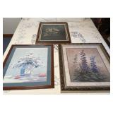 3 pieces framed artwork