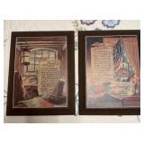 Homco Jefferson & Mayflower plaques
