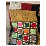 3 handmade afghans