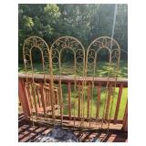 3 panel metal garden screen