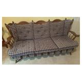 Wooden rocking bench