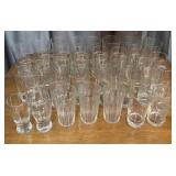 Collection of clear glasses