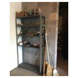Metal Shelf and contents