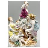 Occupied Japan Porcelain Figural Group Statue