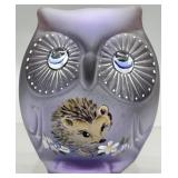 Fenton Art Glass HP, Signed, Numbered Owl