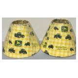 (2) Small John Deere Lamp Shades