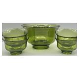 Indiana Glass Avocado Green Revere Bowl Set
