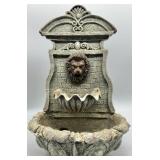 Vintage Tabletop Wall Hanging Lion Head Fountain