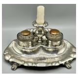 c.1850-1890 Maison Greyl Double Inkwell Set