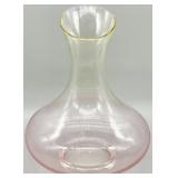 Pink Glass Wine Carafe