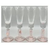 (4) Vintage Pink Glasses