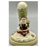 Vintage Brown Bag Santa Claus Cookie Art Stamp
