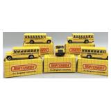 (5) 1985 Matchbox School Busses w/Boxes
