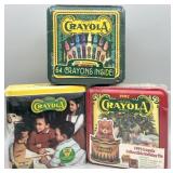 (3) Crayola Crayon Tins - NEW UNOPENED