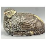 Vintage Chinese Famille Porcelain Quail Box
