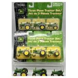 (3) ERTL John Deere 3-Piece Tractor Sets 1/64