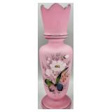 Victorian Pink Opaline Glass Vase