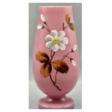 Victorian Bristol Glass Handpainted Vase