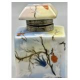 Antique 19th Century Porcelain Handpainted Inkwell