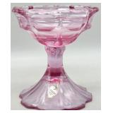 Fenton PInk Valencia Candle Holder