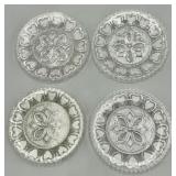 Antique Lacy Sandwich Glass Cup Plates