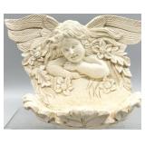 Vintage Cherub Resin Wall Mounted Dish
