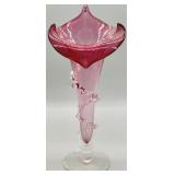 Antique Victorian Cranberry Glass Vase