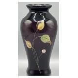 Fenton Aubergine Vision Glass Signed Vase