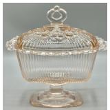 1950s Indiana Glass Lace Edge Footed Candy Dish