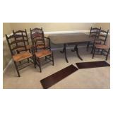 Duncan Phyfe style Dining Table and 6 Chairs