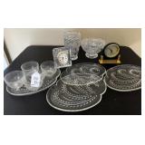 Sandwich Plates, Vase, Dish, Clocks