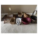 Lot of Assorted Baskets & Trays