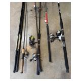 Lot of Assorted Fishing Poles