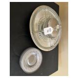 Mid Century Modern Lazy Susan & Fostoria Plates