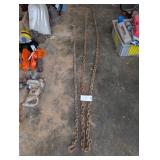 3/8 in chain 16 ft. And 5 ft chain with hook