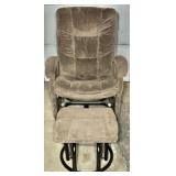 Swivel Rocking Chair with Ottoman