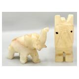 Vintage Stone Carved Animal Figurines