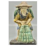 Antique Chinese Shiwan Mudman Figurine