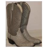 Dan Post Gray Exotic Leather Cowboy Boots